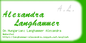 alexandra langhammer business card